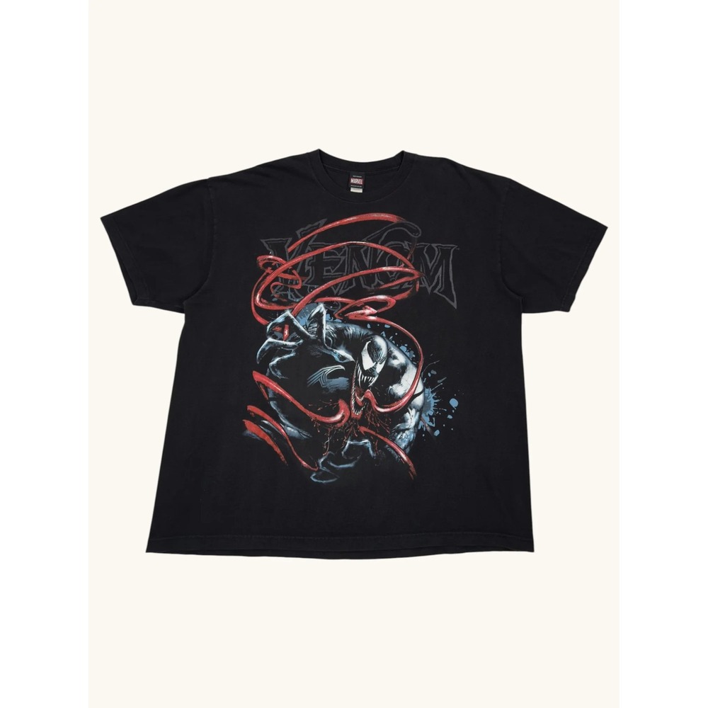 Marvel Venom Mad Engine Graphic T-Shirt Mens 2XL Black Short Sleeve Cotton Tee
